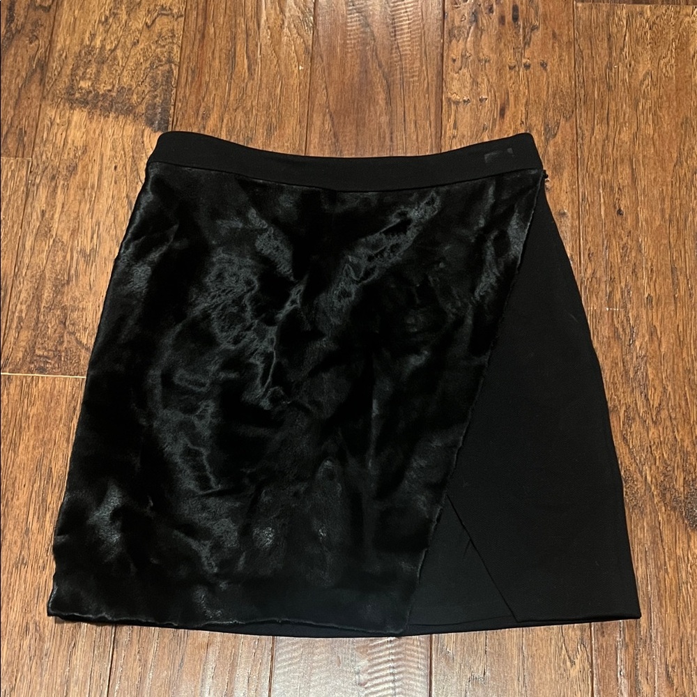 Pony hair Black Women's Skirt